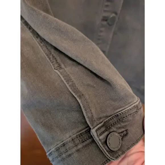 Diane Gilman DG2 Women's LS Gray Stretch Jacket Sunflower Embroidery Size Large - Picture 6 of 9